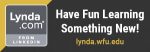 Have fun learning something new - Lynda banner