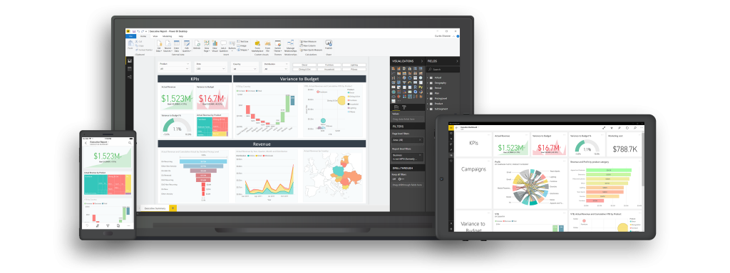 Power BI charts and graphs