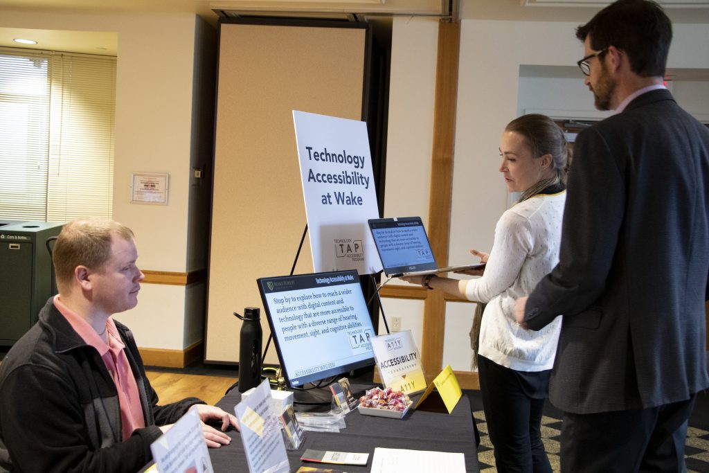 Members of the Technology Accessibility team engage with TechX attendees