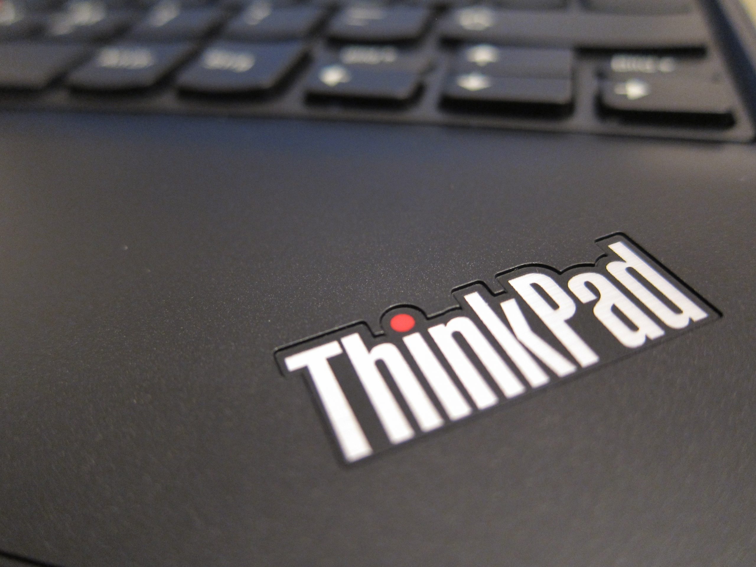 Thinkpad logo on a laptop