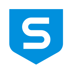 blue shield with white S