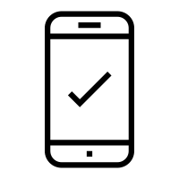 outlined image of a cellphone