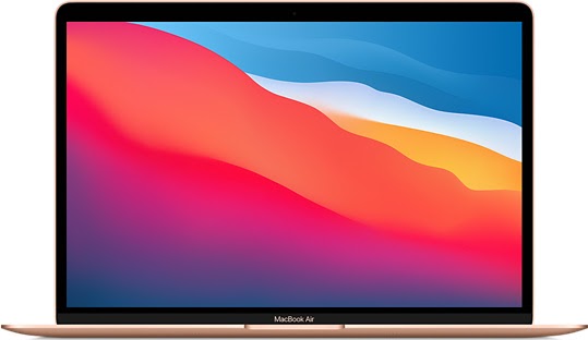 image of 2021 MacBook Air, open