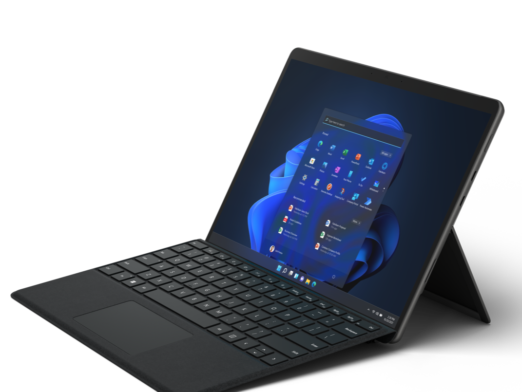 picture of pro 8 attached to detachable keyboard