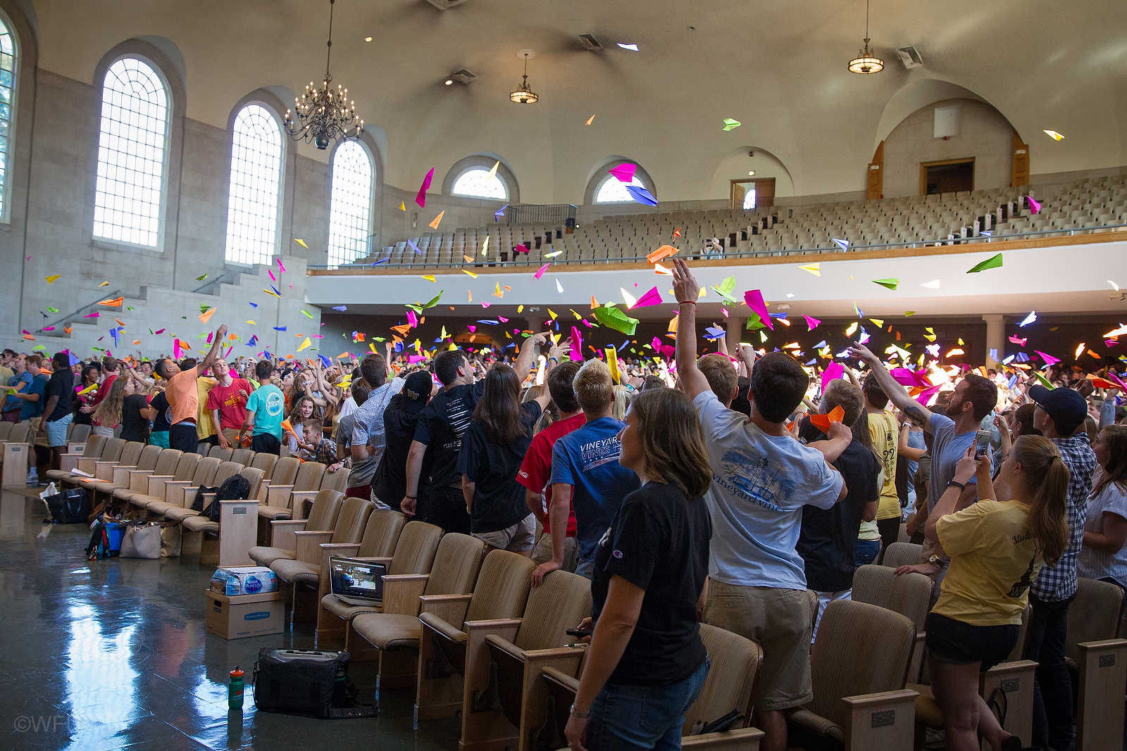Picture of students in Wait Chapel for the Career Orientation from 2018.