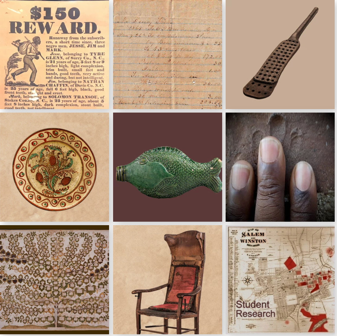 sceenshot from Hiddentown.org of a compilation of images to take users through audiovisual projects