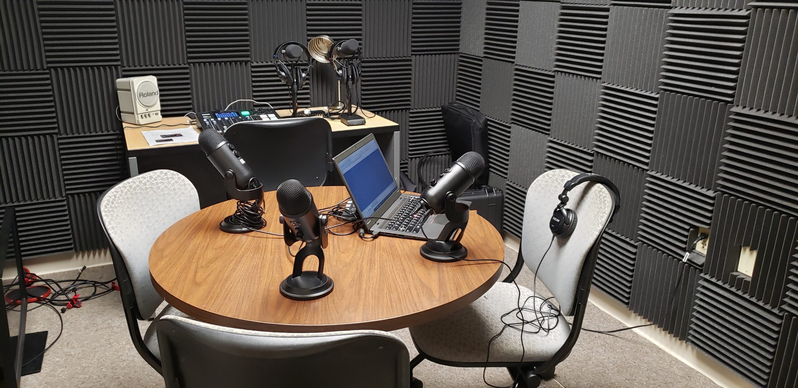 podcast room and equipment at the WakerSpace