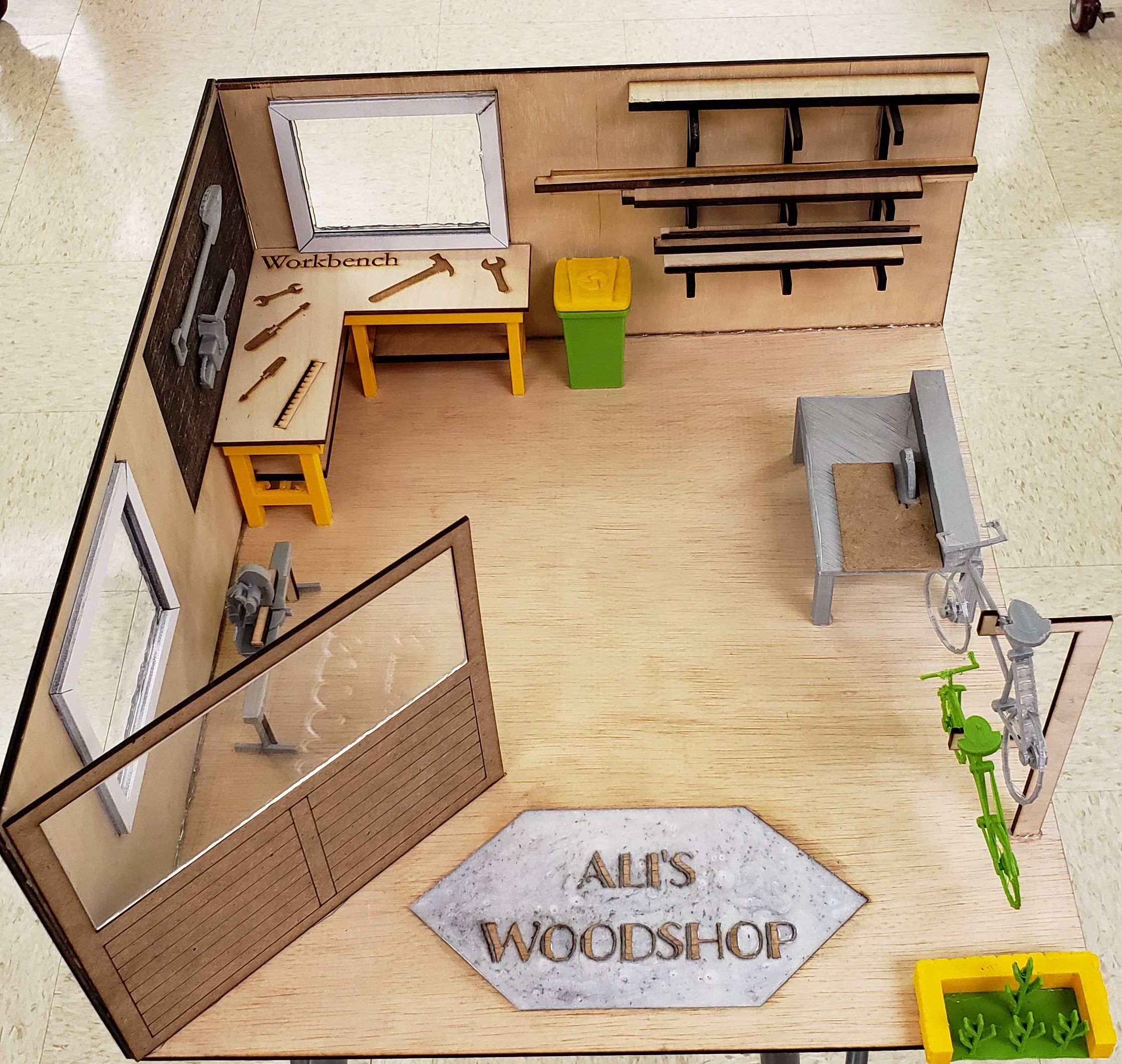 image of student project creating a learning space in the Wakerspace