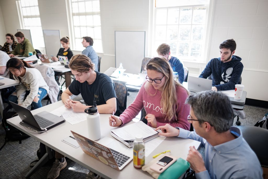 students working in Machester 241