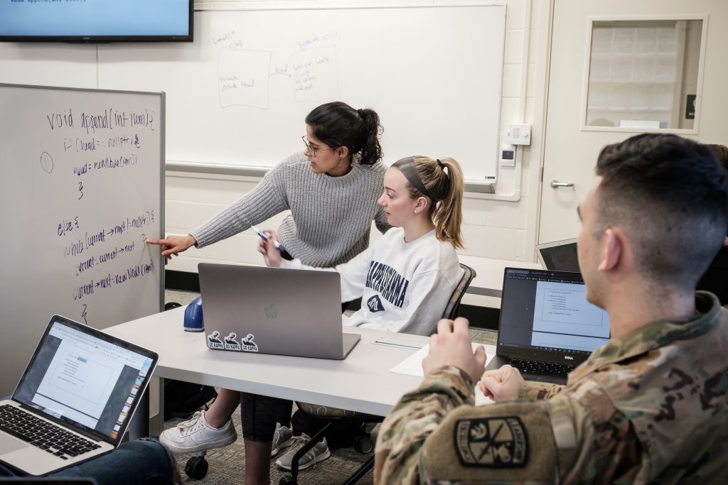 students working in Machester 241