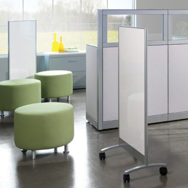 mobile whiteboard in room